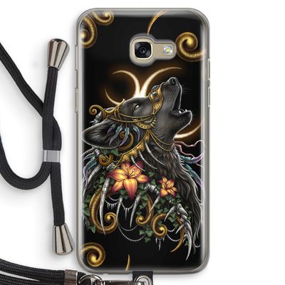 Huilende Wolf: Samsung Galaxy A5 (2017) Transparant Hoesje met koord