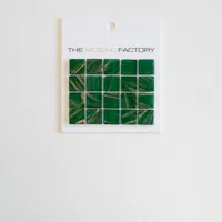 The Mosaic Factory Amsterdam Mozaiek Tegel Vierkant - Midden Groen Glas Goud Serie 322x322 mm