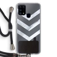 Marmeren pijlen: Samsung Galaxy M31 Transparant Hoesje met koord