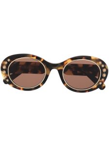 Swarovski lunettes de soleil à ornements en cristal - Marron