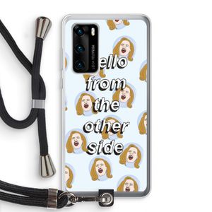 Hello: Huawei P40 Transparant Hoesje met koord
