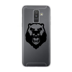 Angry Bear (black): Samsung Galaxy A6 Plus (2018) Transparant Hoesje