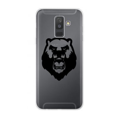 Angry Bear (black): Samsung Galaxy A6 Plus (2018) Transparant Hoesje