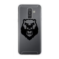 Angry Bear (black): Samsung Galaxy A6 Plus (2018) Transparant Hoesje