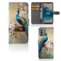 Telefoonhoesje | Met pasjeshouder | voor Nokia G22 Vintage Pauwen