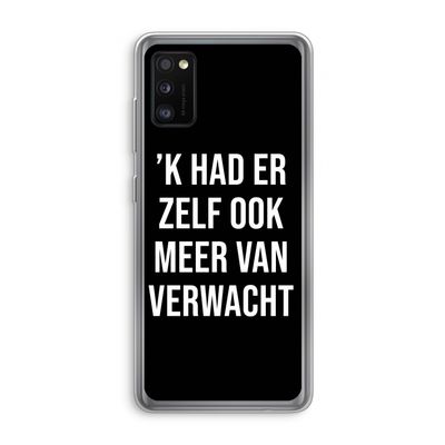 Meer verwacht - Zwart: Samsung Galaxy A41 Transparant Hoesje