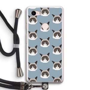 It's a Purrr Case: Pixel 3 Transparant Hoesje met koord