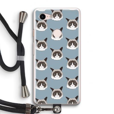 It's a Purrr Case: Pixel 3 Transparant Hoesje met koord