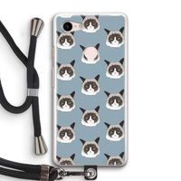It's a Purrr Case: Pixel 3 Transparant Hoesje met koord
