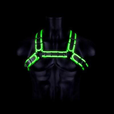 Ouch! by Shots Bulldog Harnas met Gesp - Glow in the Dark - L/XL