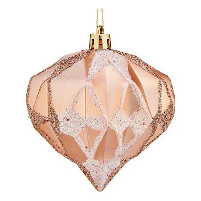 Kerstballen Diamant Ø 8 cm 6 Stuks Koper Plastic
