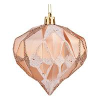 Kerstballen Diamant Ø 8 cm 6 Stuks Koper Plastic