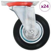 24 st Zwenkwielen 100 mm