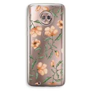 Peachy flowers: Motorola Moto G6 Transparant Hoesje