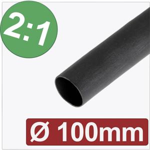 Quadrios 24CA281 Krimpkous zonder lijm Zwart 100 mm 50 mm Krimpverhouding:2:1 per meter