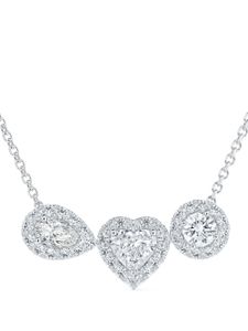 DE BEERS collier en or blanc 18ct pavé de diamants - Argent