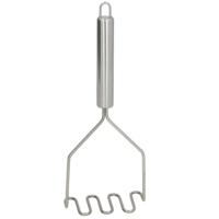 Aardappelstamper/pureestamper - rvs metaal - keuken gerei - 23 cm