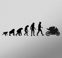 Muursticker Evolutie Aap tot Motor