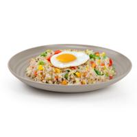 Plasticforte Rond bord/camping bord - D20 cm - taupe - kunststof - onbreekbaar - servies