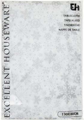 Tafelkleed flanel 130 x 180 cm zilver