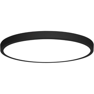 LED Paneel - Ø30 - 24W - Helder/Koud Wit 6400K - Mat Zwart - Opbouw - Rond - Aluminium