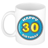 Verjaardag cadeau mok - 30 jaar - blauw - 300 ml - keramiek - thumbnail