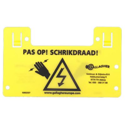 Bordje: pas op schrikdraad