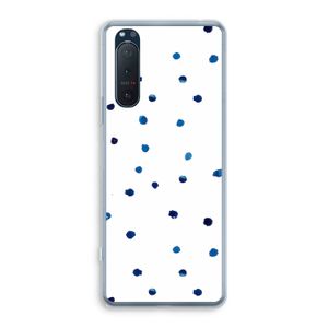 Blauwe stippen: Sony Xperia 5 II Transparant Hoesje