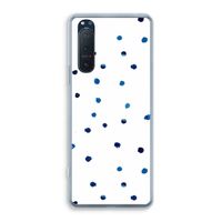 Blauwe stippen: Sony Xperia 5 II Transparant Hoesje
