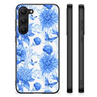 Bloemen Hoesje voor Samsung Galaxy S23 Plus Flowers Blue - thumbnail