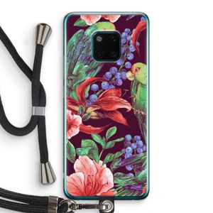 Papegaaien: Huawei Mate 20 Pro Transparant Hoesje met koord