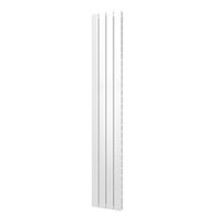 Plieger Cavallino Retto designradiator verticaal dubbel middenaansluiting 1800x298mm 817W wit 7253020