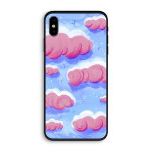 Roze wolken met vogels: iPhone X Biologisch afbreekbaar hoesje