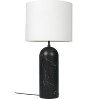 Gubi Gravity XL Low Vloerlamp - Zwart marmer & Wit - thumbnail