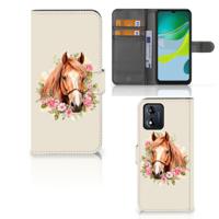 Telefoonhoesje | Met pasjeshouder | voor Motorola Moto E13 4G Paard