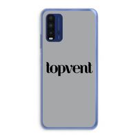 Topvent Grijs Zwart: Xiaomi Redmi 9T Transparant Hoesje