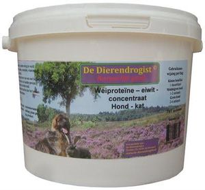 Dierendrogist wei proteine eiwit concentraat hond / kat (1 KG)