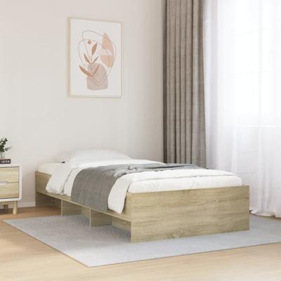 Bedframe zonder matras hout sonoma eikenkleurig 100x200 cm