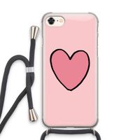 Hartje: iPhone 8 Transparant Hoesje met koord