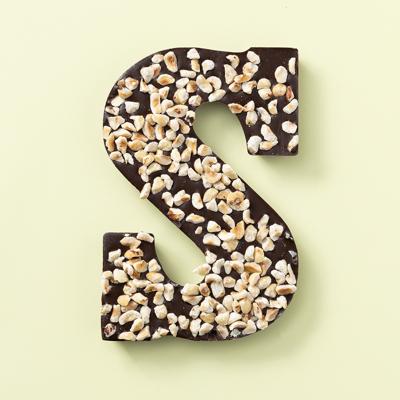 Chocoladeletter S Puur / Hazelnoot (225 gram)