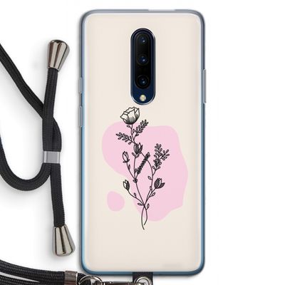 Roses are red: OnePlus 7 Pro Transparant Hoesje met koord