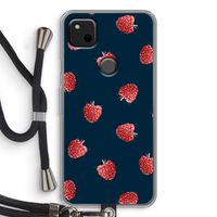 Framboosjes: Pixel 4a Transparant Hoesje met koord