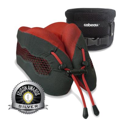 Cabeau Cool Evolution - Ademend Nekkussen met Reisetui - Red