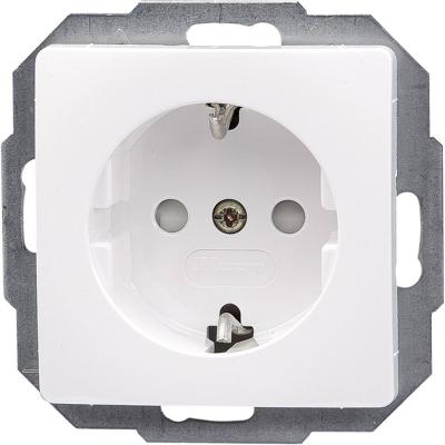Kopp 920602087 Wandcontactdoos met randaarde Inzetstuk Paris Wit 1 stuk(s)