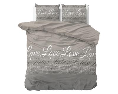 Sleeptime Flanel Love and Relax Taupe 200 x 200/220 cm