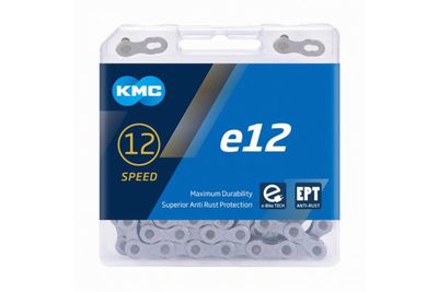 KMC e12 ept fietsketting 130 schakels zilver