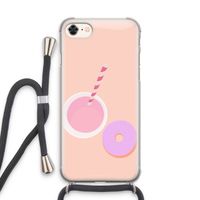 Donut: iPhone 8 Transparant Hoesje met koord
