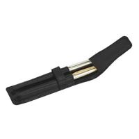 Pennenetui 212 2dlg nerfleer zwart