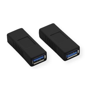 Value 12.99.2997 tussenstuk voor kabels USB Type A Zwart