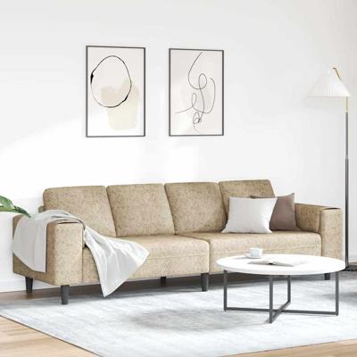 Bankstel Lichtgrijs Faux suede leer